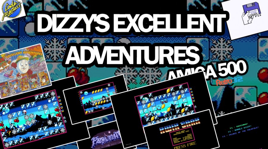Dizzy’s Excellent Adventures – Kwik Snax – Codemasters 1992 – Amiga 500 – Easter Game!