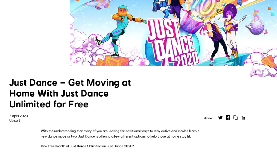 One Free Month of Just Dance Unlimited on Just Dance 2020