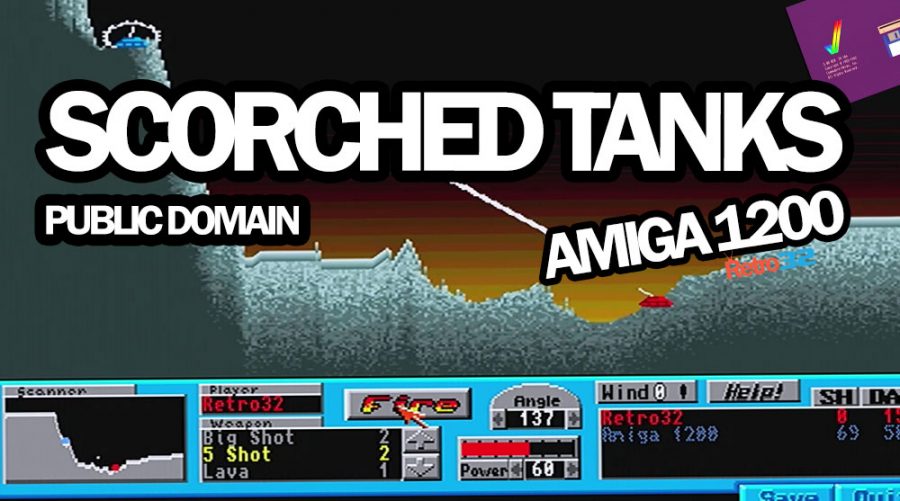 Scorched Tanks V1.90 – 1994 Dark Unicorn – Amiga Public Domain Game