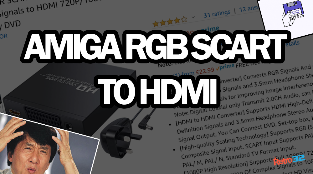 sneen Erfaren person Kristus How to connect your Amiga to a modern TV / Capture card - RGB SCART to HDMI  (not composite) - Retro32