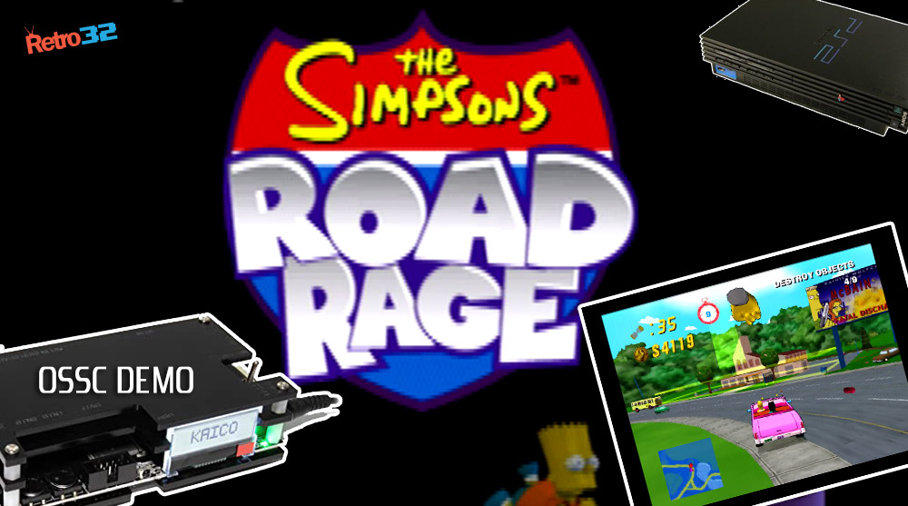 Simpsons Road Rage – PlayStation 2 – PS2 OSSC – Radical Entertainment / EA 2001
