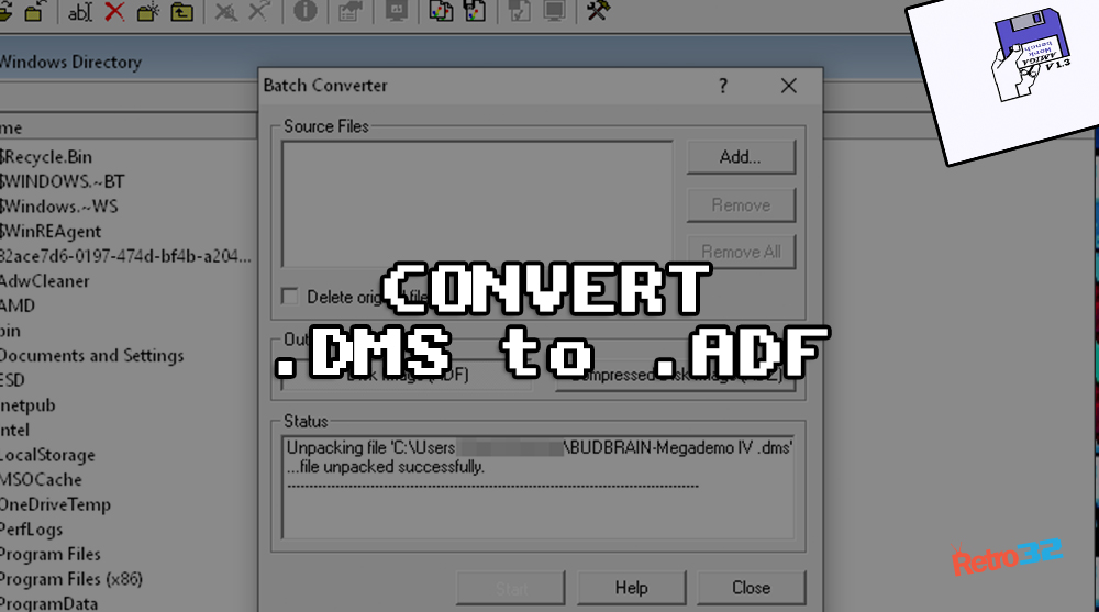 AMIGA: How to convert DMS to ADF