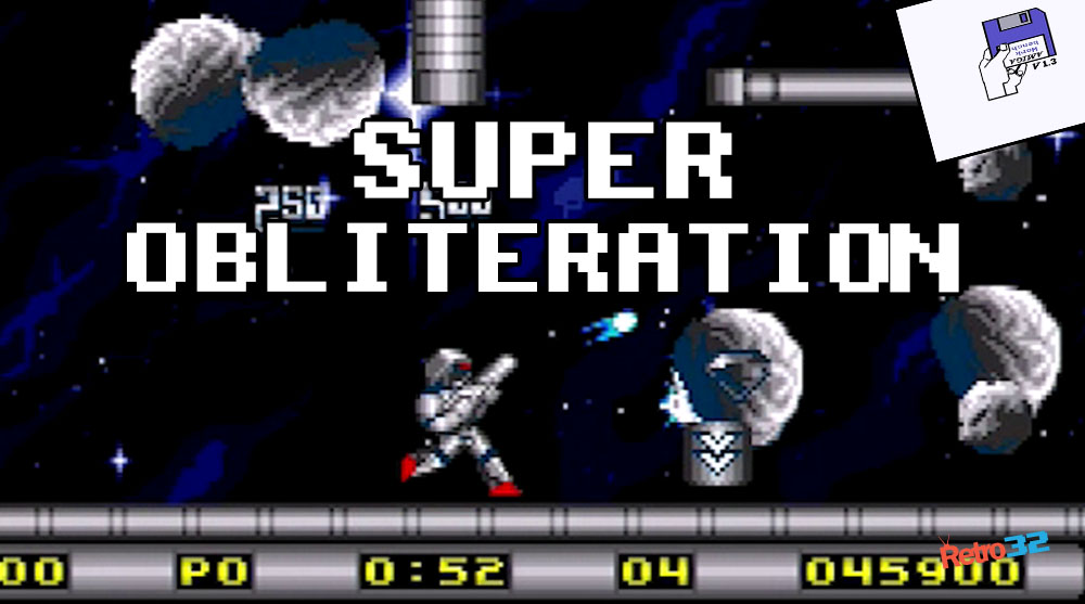 Super Obliteration (1993) Public domain game created by David Papworth – Amiga OSSC