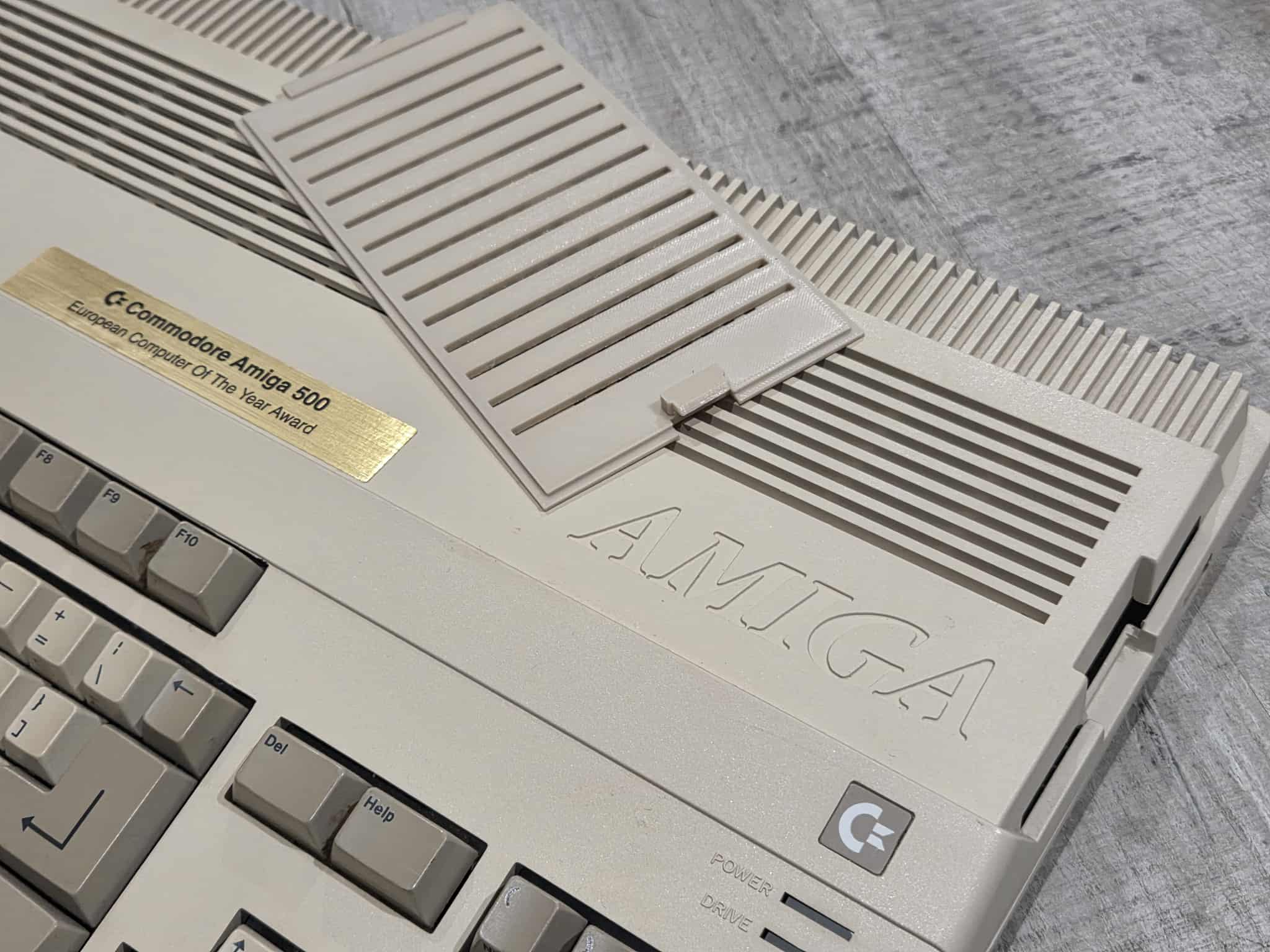 Amiga 500 Trap Door Port Cover - Strengthened - Terrible Fire Accelerator