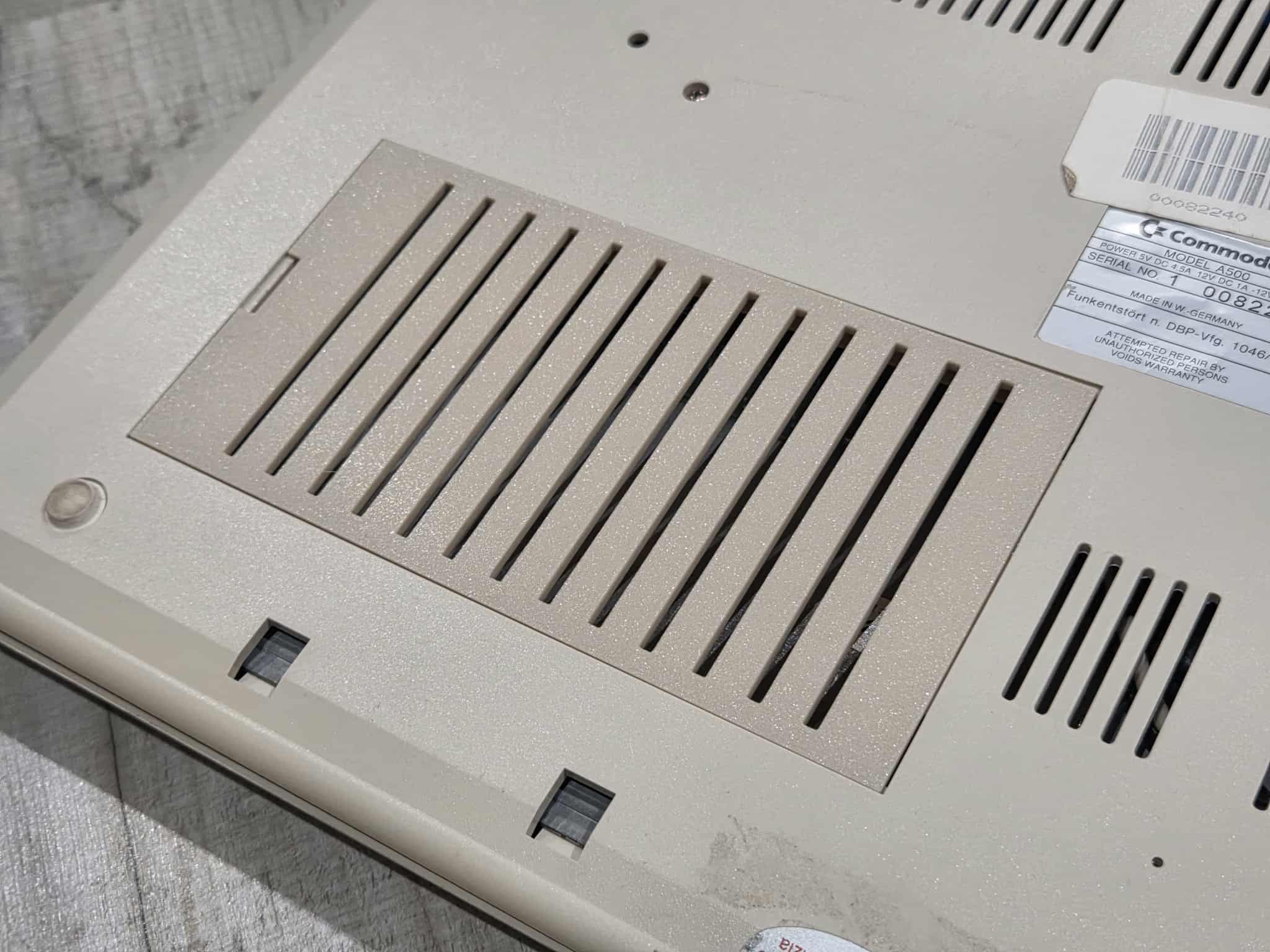 Amiga 500 Trap Door Port Cover - Strengthened - Terrible Fire Accelerator - Image 3