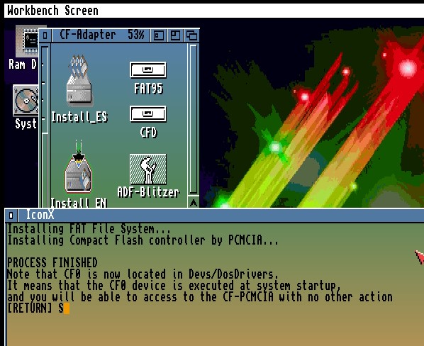 Amiga PCMCIA to Compact Flash CF Installation – Driver Disk -ADF