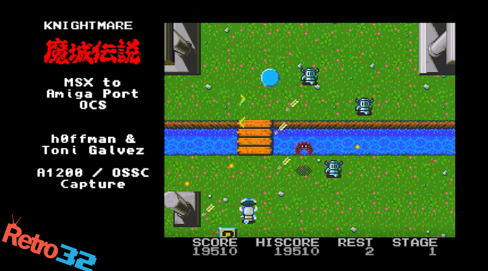 Knightmare – Level 1 – MSX Amiga Port by h0ffman & Toni Galvez – Exclusive Preview (A1200 OSSC)