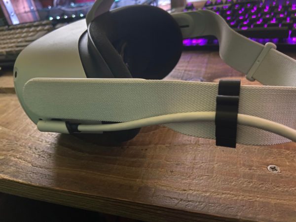 Oculus Quest 2 band / strap Cable Clips for Elite strap / tidy (x 2) - Image 3