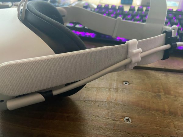 Oculus Quest 2 band / strap Cable Clips for Elite strap / tidy (x 2) - Image 4