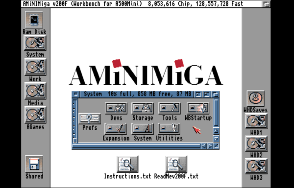 AMiNIMiga Official USB stick (A500 mini) distro (writing service) - 64GB USB