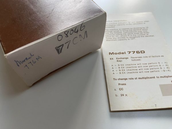 Commodore 776M Calculator inc box, instructions and AC adapter - Image 7
