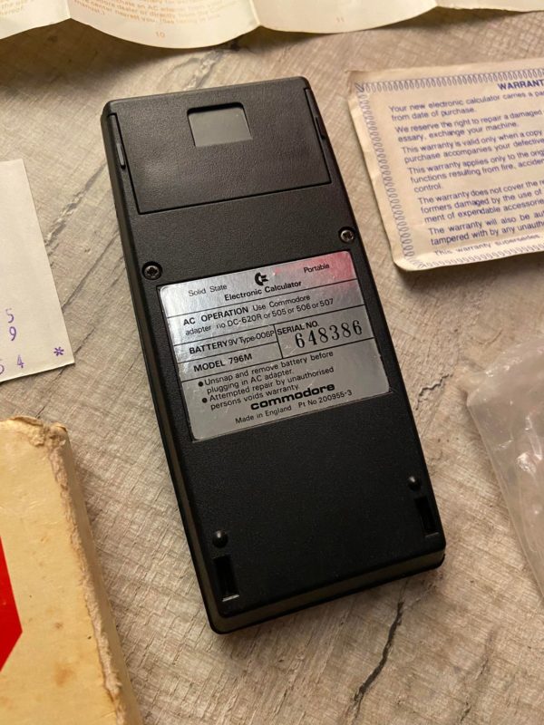 Commodore 796M Calculator - Black - Image 6