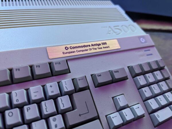 A500 Amiga Mini "European Computer of the Year Award" badge