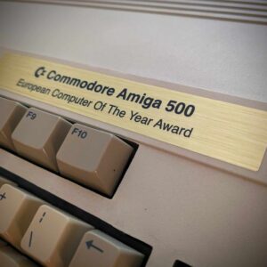 Amiga 500 "European Computer of the Year Award" badge