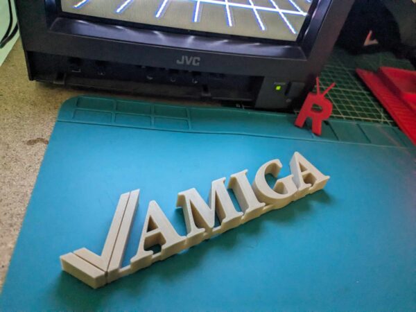 Amiga Tick Logo 3D Printed Desk / Amiga topper